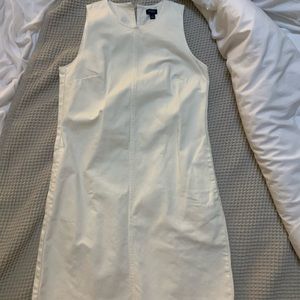 J. Crew White Denim Shift Dress